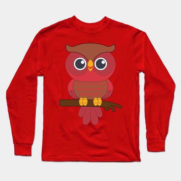 red owl Long Sleeve T-Shirt by EmarDesign